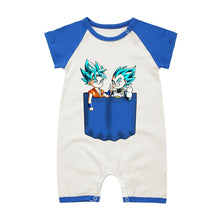 Load image into Gallery viewer, Dragon Ball Super Saiyan Blue Chibi Romper