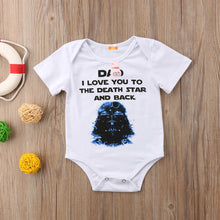 Load image into Gallery viewer, Star Wars 'Dad, I Love You to the Death Star and Back' Basic Romper