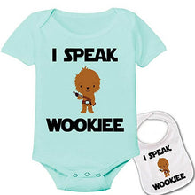 Load image into Gallery viewer, Star Wars 'I Speak Wookie' Romper + Bib