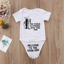 Load image into Gallery viewer, 'The Force is Strong, Welcome to the Dark Side' Basic Romper