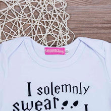 Load image into Gallery viewer, Harry Potter 'I Solemnly Swear That I Am Up To No Good' Basic Romper