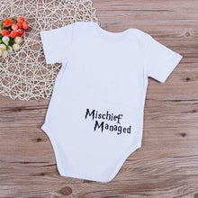 Load image into Gallery viewer, Harry Potter 'I Solemnly Swear That I Am Up To No Good' Basic Romper