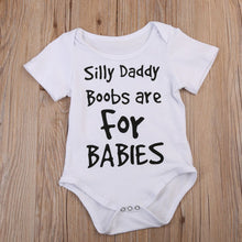 Load image into Gallery viewer, 'Silly Daddy Boobs Are for Babies' Basic Romper