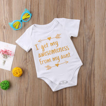 Load image into Gallery viewer, 'I Get My Awesomeness from My Aunt' Basic Romper