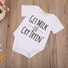 Load image into Gallery viewer, 'Get Milk or Cry Tryin' Basic Romper