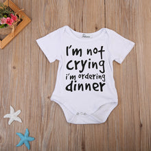 Load image into Gallery viewer, 'I'm Not Crying, I'm Ordering Dinner' Basic Romper