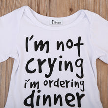 Load image into Gallery viewer, 'I'm Not Crying, I'm Ordering Dinner' Basic Romper