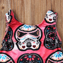 Load image into Gallery viewer, Floral Darth Vader Stormtrooper Sleeveless Romper